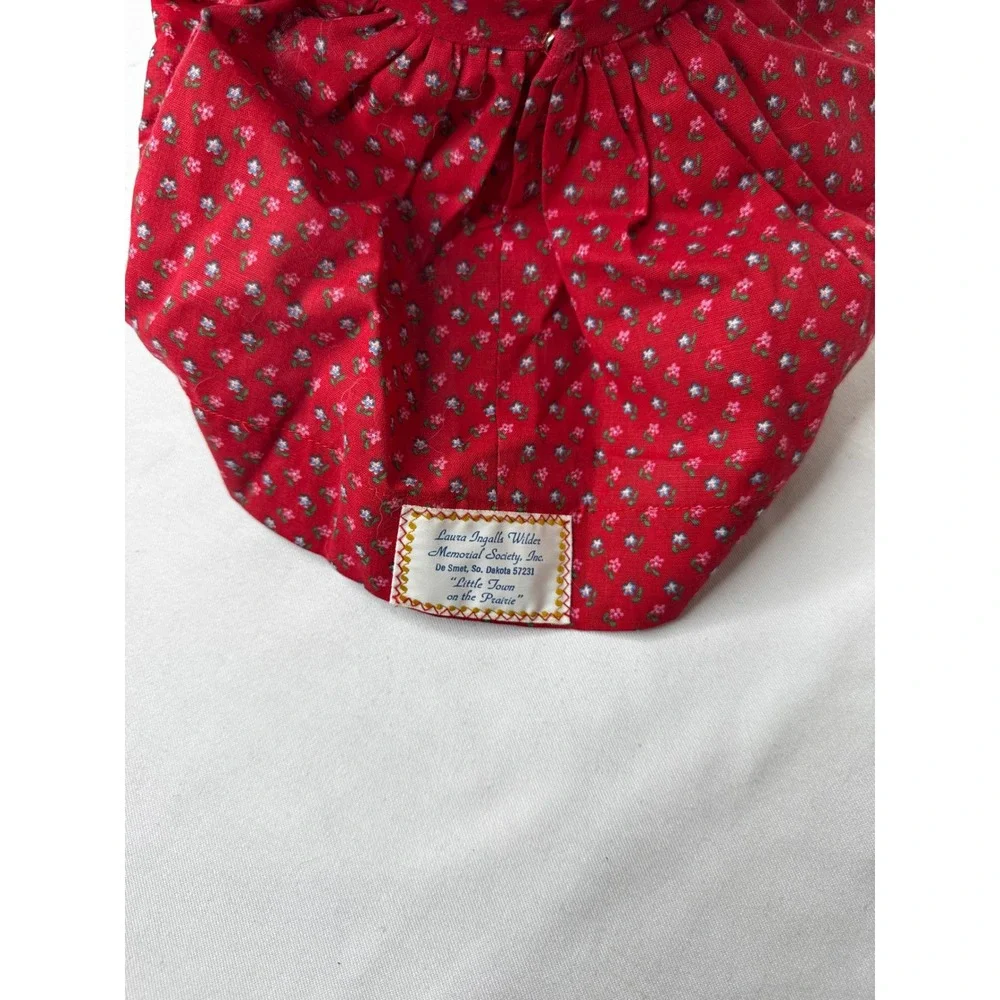 Laura Ingalls Wilder Little Town on the Prairie Rag Doll Red Floral 15 inch VTG